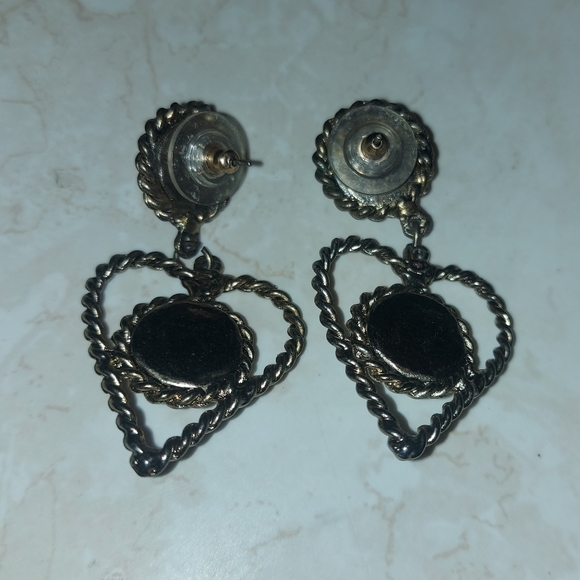 Twisted wire mirrored earrings - Picture 3 of 4